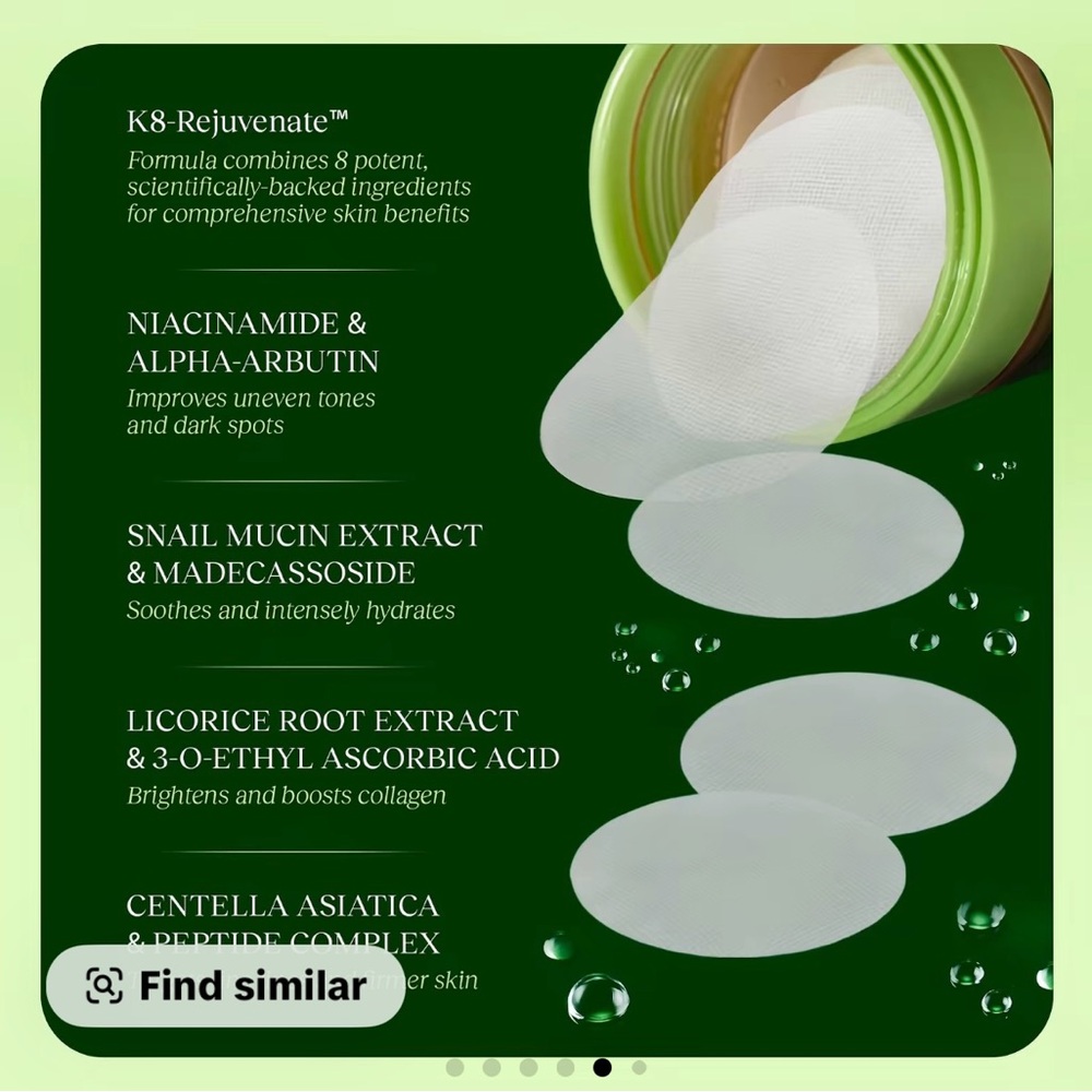 JIYU skin cell and Rejuvenation Toning & Brightening face pads - Picture 2 of 6
